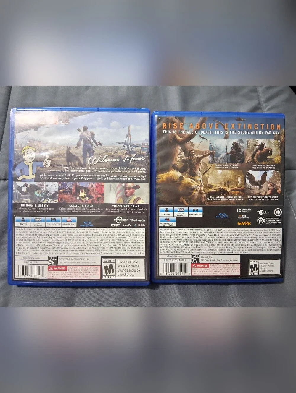 Fallout 4 & Far Cry Primal PS4 Game Bundle Disc's Perfect Condition No Scratches